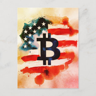 America Bitcoin (Painting No. 4) Postcard