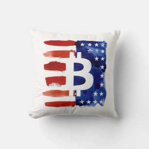 America Bitcoin (Painting No. 8) Cushion