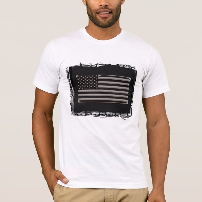 America - Black and Chrome T-Shirt (Front)