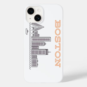 America Boston City Skyline, Boston Ma Us Skyline Case-Mate iPhone 14 Case