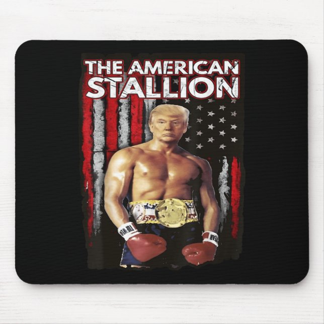 America Boxer Trump Rocky Trump Meme Trump 2024 , Mouse Pad (Front)