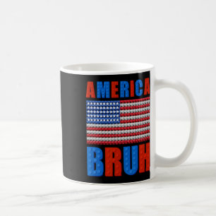 America Bruh Building Bricks Flag 4th Of July Mast Coffee Mug