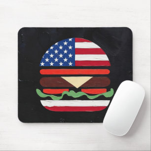 America Burger (Black Painting No. 4) Mouse Pad