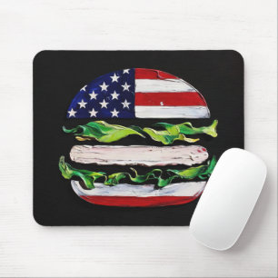 America Burger (Black Painting No. 5) Mouse Pad