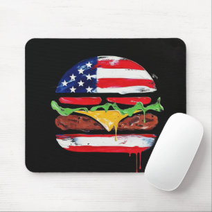 America Burger (Black Painting No. 6) Mouse Pad