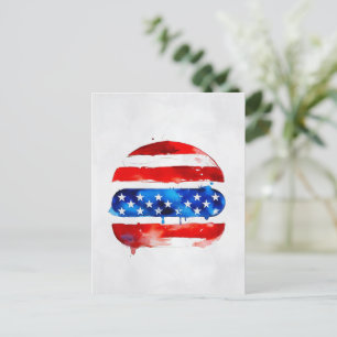 America Burger (White Painting No. 2) Holiday Postcard
