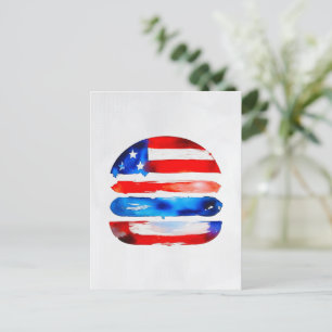 America Burger (White Painting No. 3) Holiday Postcard