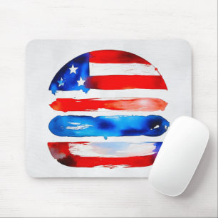 America Burger (White Painting No. 3) Mouse Pad
