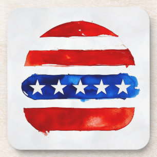 America Burger (White Painting No. 4) Coaster