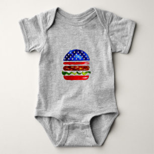 America Burger (White Painting No. 5) Baby Bodysuit