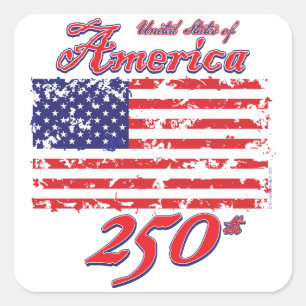 America Celebrates 250 years Square Sticker