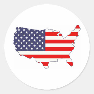 America Classic Round Sticker