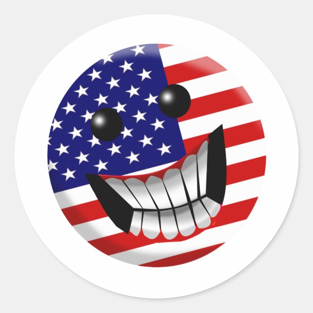 AMERICA CLASSIC ROUND STICKER (Front)