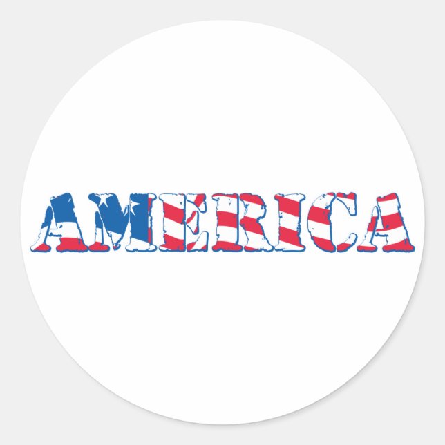 America Classic Round Sticker (Front)