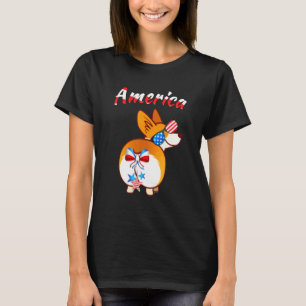 America Corgi Patriotic Corgi Butt T-Shirt