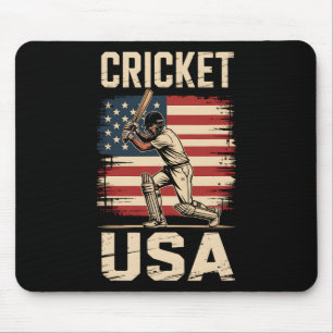 America Cricket American Usa Player Men Women  Mouse Pad