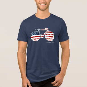 AMERICA cyclists stylish look Tri-Blend Shirt