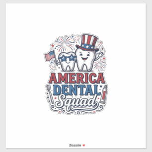 America Dental Squad Patriotic Tooth Vector Design