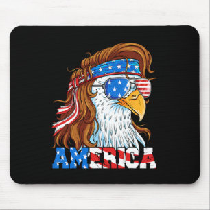 America Eagle 4th Of July Mullet American Flag Usa Mouse Pad