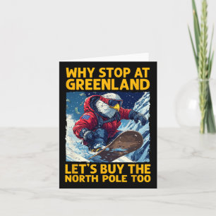 America Eagle Snowboarding In Greenland And North  Card
