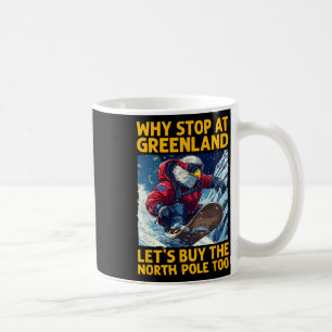 America Eagle Snowboarding In Greenland And North Coffee Mug