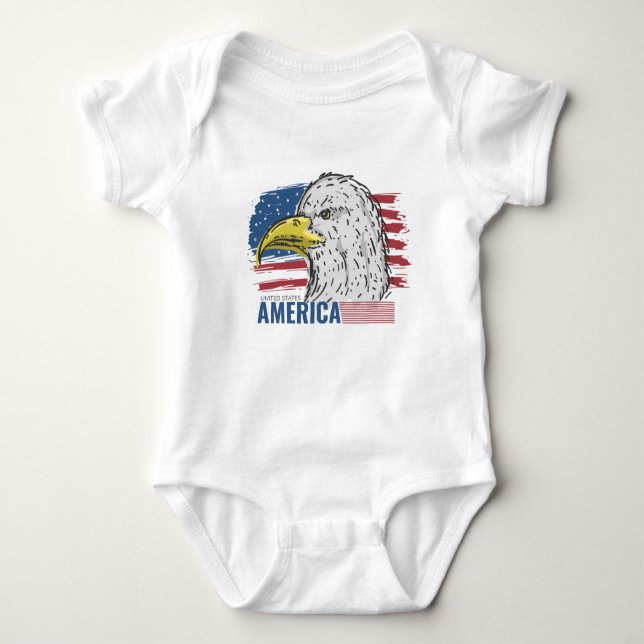 America Eagle this USA  Baby Bodysuit (Front)