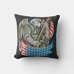 America Eagle Throw Pillow