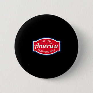 America est 1776 independence 4th of july 6 cm round badge
