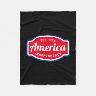 America est 1776 independence 4th of july fleece blanket
