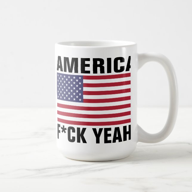 America, F*ck yeah! Funny Coffee Mug (Right)