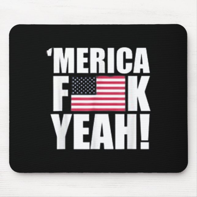 America f yeah fourth 4th of july  mouse pad (Front)