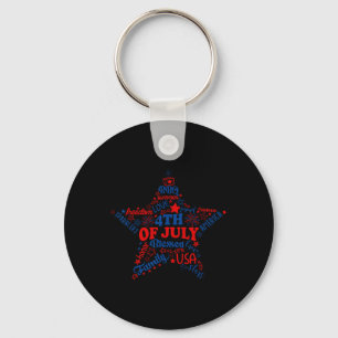America Fireworks Stars 4th Of July Patriotic Free Key Ring