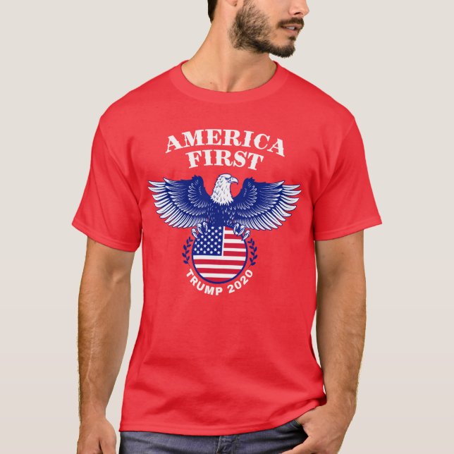 America first eagle trump 2020 T-Shirt (Front)