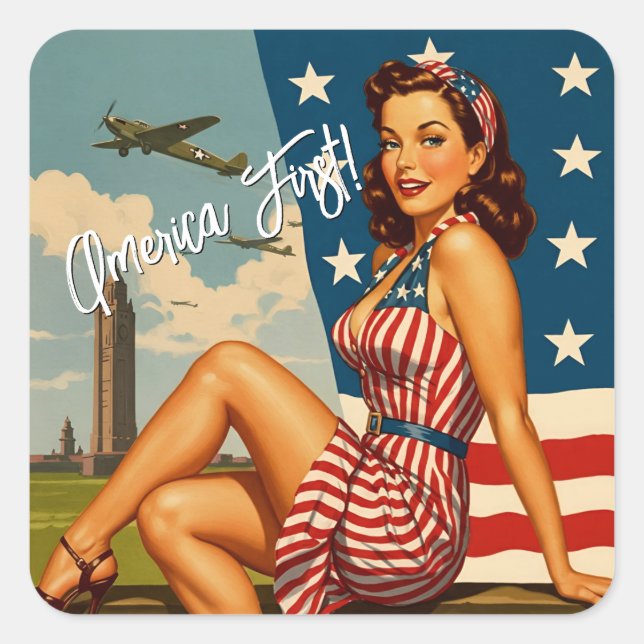 America First Pin Up Stickers (Front)