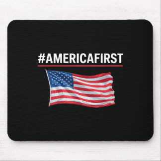 America First USA Flag Men Women Memorial Day Mouse Pad