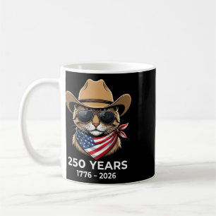 America Flag 250 Anniversary Usa Shirt Cat 4th Of  Coffee Mug