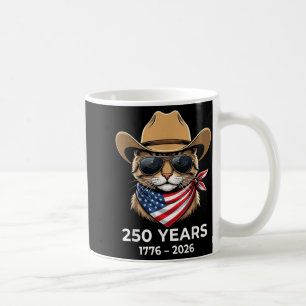 America Flag 250 Anniversary USA Shirt Cat 4th of Coffee Mug