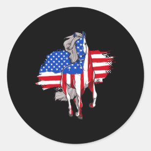 America Flag 4th Of July Independence Day  Classic Round Sticker