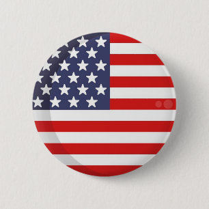 AMERICA FLAG 6 CM ROUND BADGE