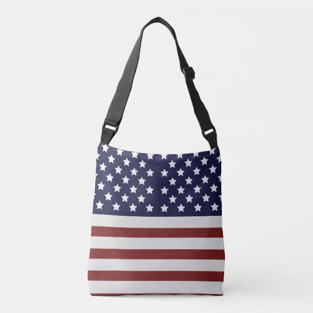 America Flag American USA  Pattern Crossbody Bag (Front)