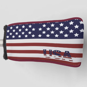 America Flag American USA Pattern Golf Head Cover