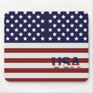  America Flag American USA  Pattern  Mouse Pad