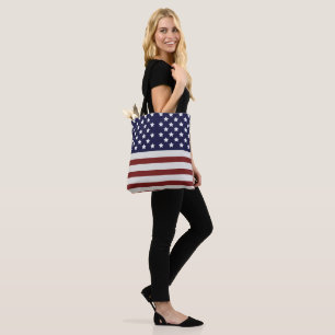  America Flag American USA  Pattern Tote Bag