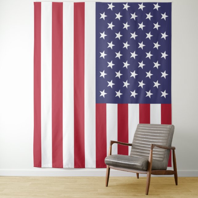 AMERICA FLAG BACKDROP TAPESTRY (In Situ)