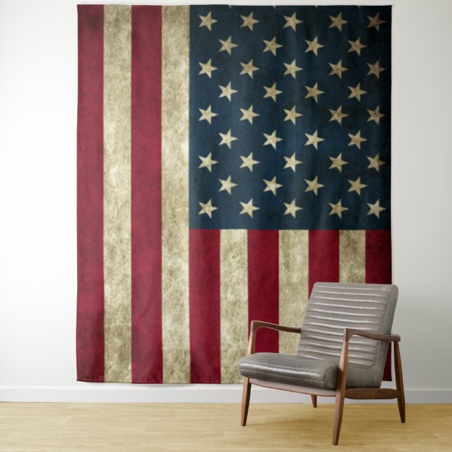 AMERICA FLAG BACKDROP TAPESTRY (In Situ)