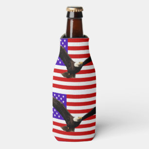 America flag Bald Eagle USA Bottle Cooler