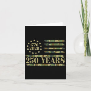 America Flag Camo Anniversary Independence Day Card