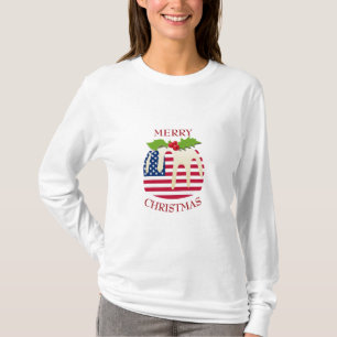 AMERICA FLAG Christmas Pudding T-Shirt