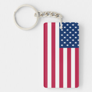 America Flag Design  Key Ring