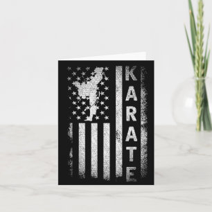 America Flag Japan Martial Arts Ninja Gift Karate Card
